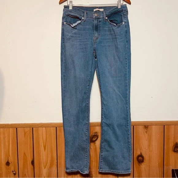 Levi's Light Blue Straight-Leg Women's Jeans - Picture 2 of 12